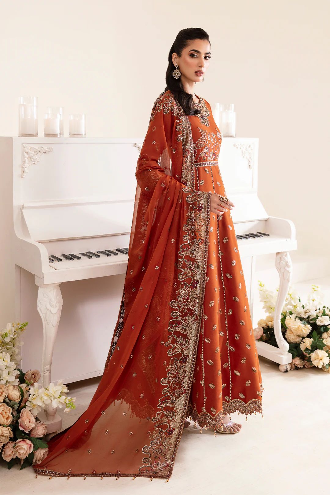 Alizeh Orange Maxi Dress