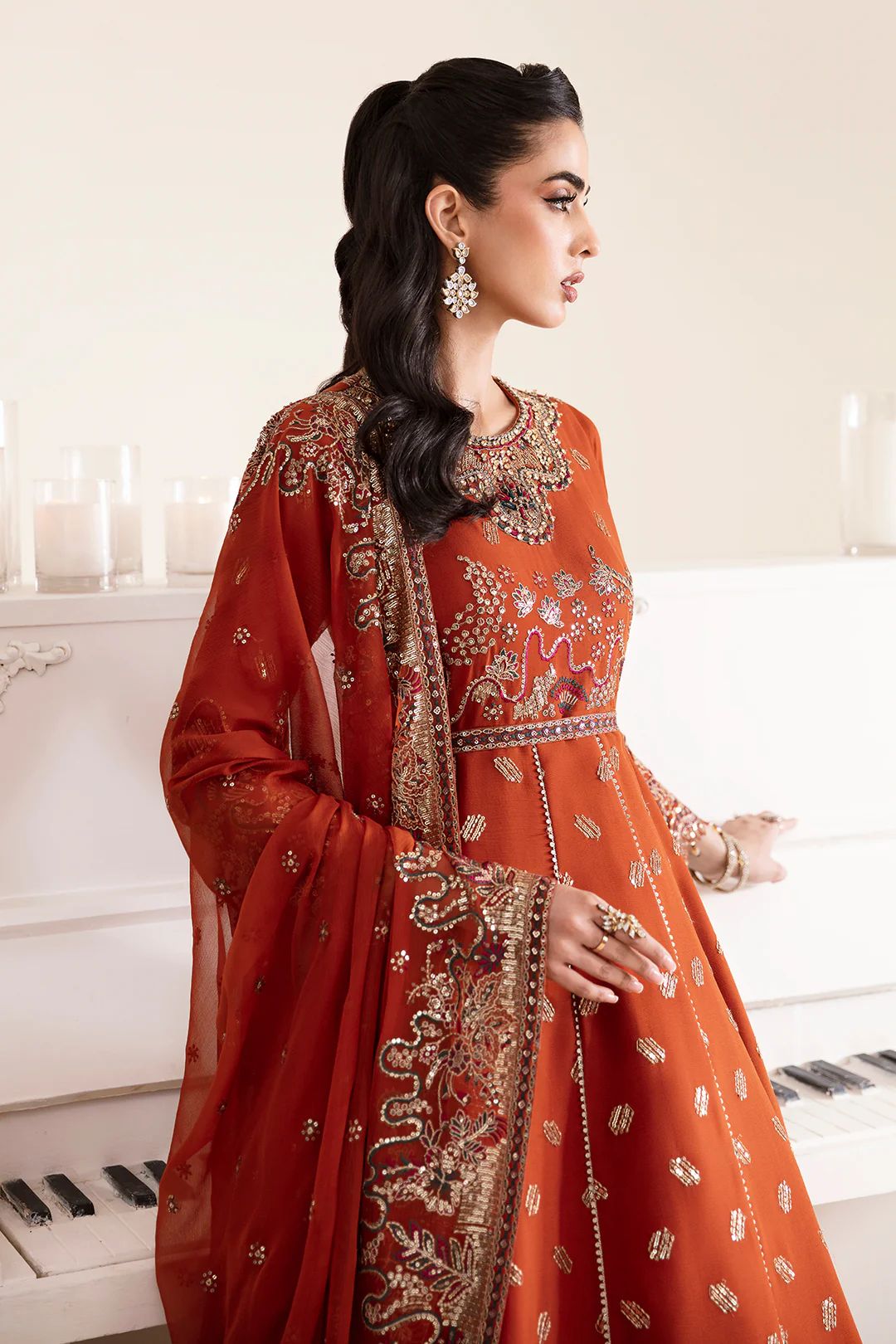 Alizeh Orange Maxi Dress