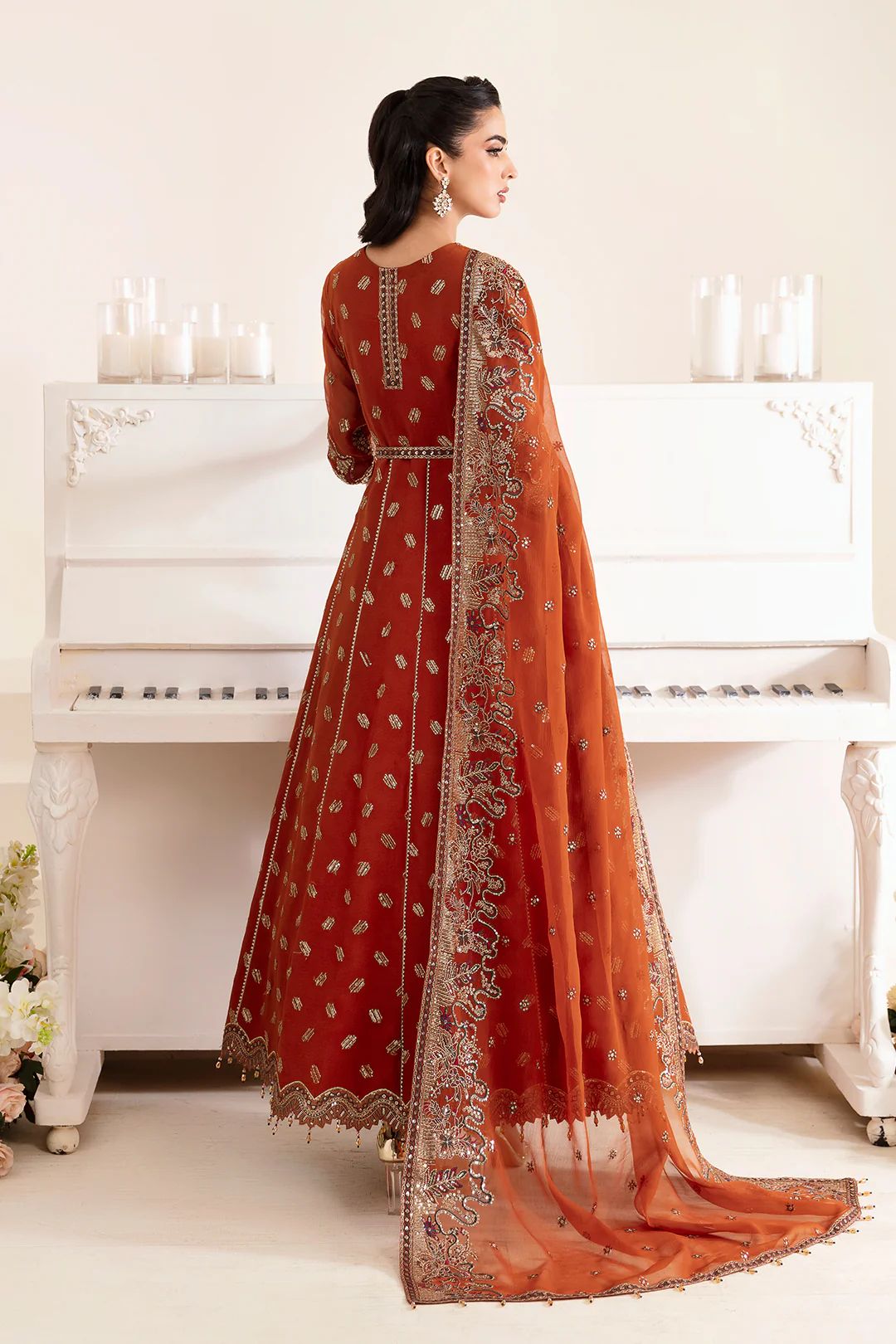 Alizeh Orange Maxi Dress