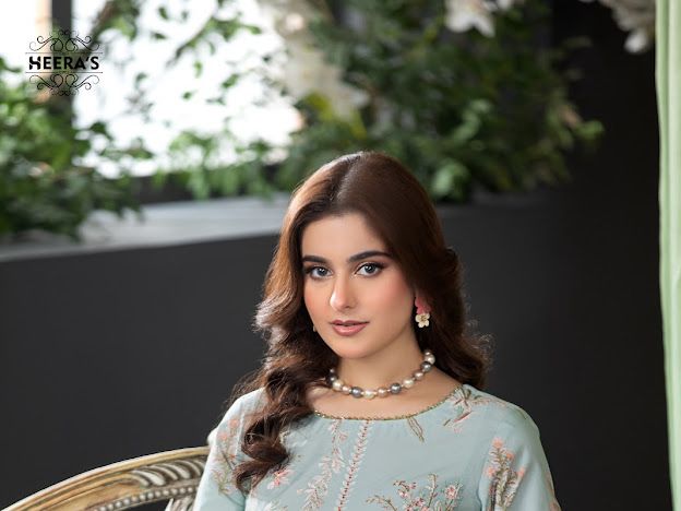 Turquoise floral Heera Suit