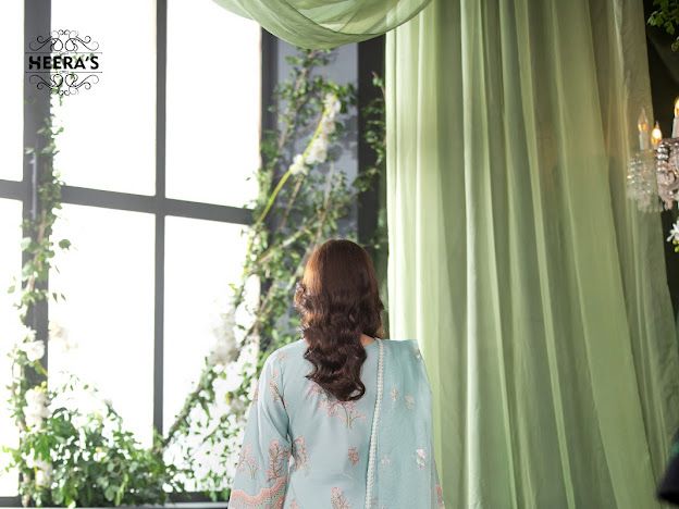 Turquoise floral Heera Suit