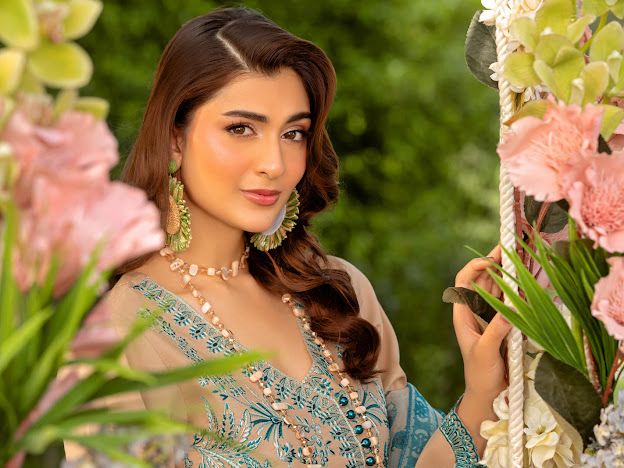 Beige Frock Gharara