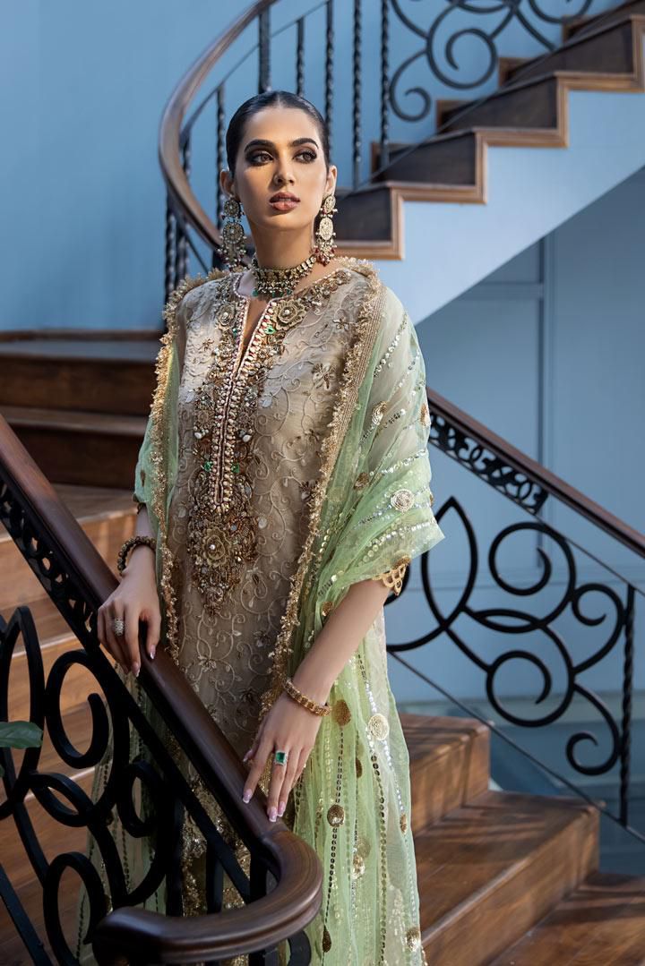 Khuda Baksh Rose Gold Sharara Suit