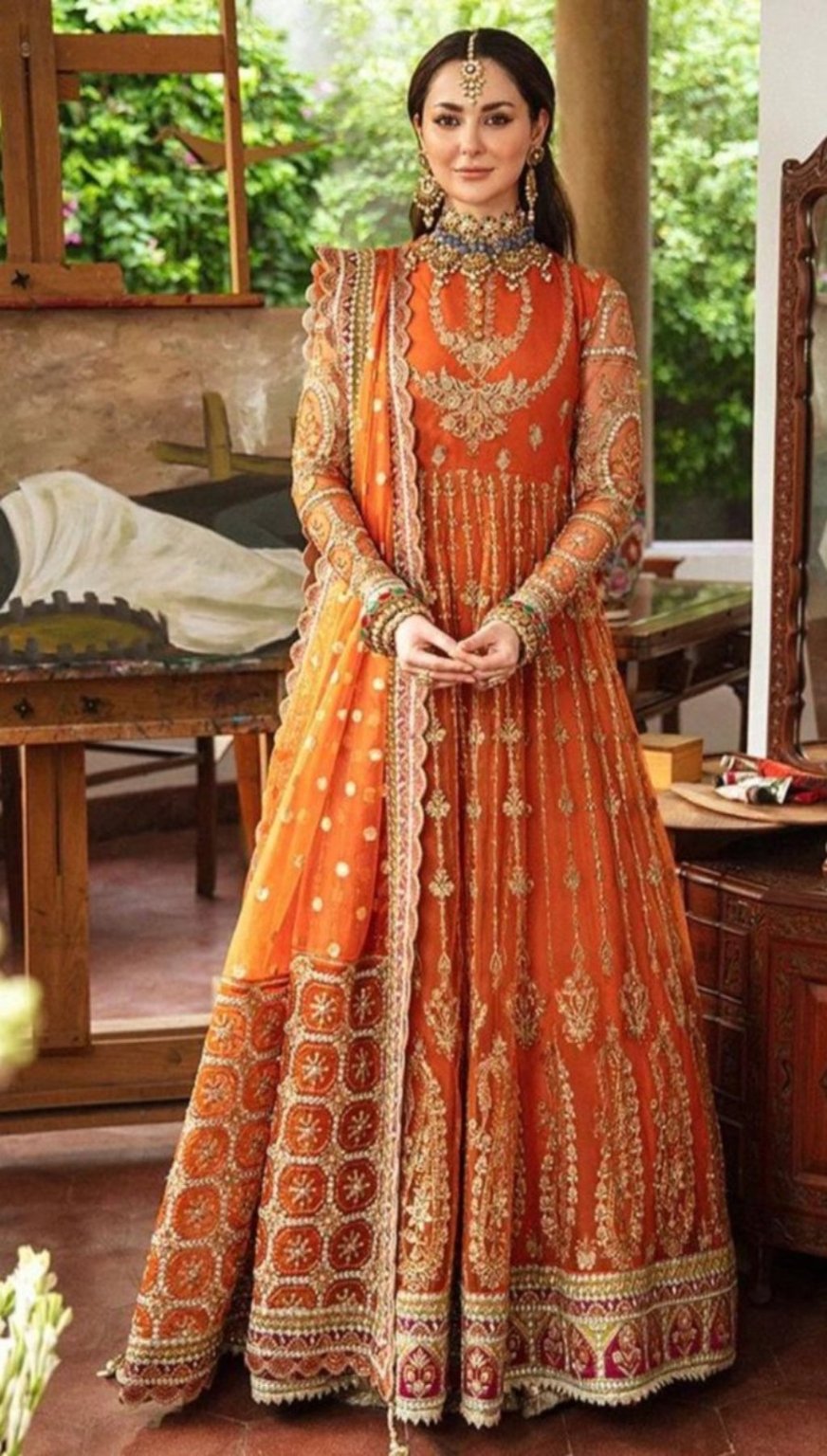 Afrozeh Orange Maxi Dress