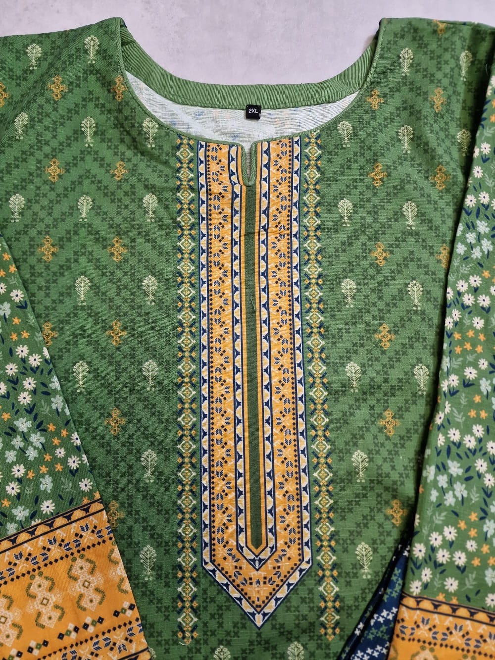 Green Khaddar Suit