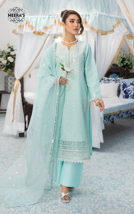 Turquoise Heera Suit